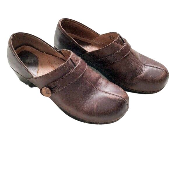 Dansko Solstice Clog Womens Brown Leather Comfort Shoes 38 - Picture 1 of 6